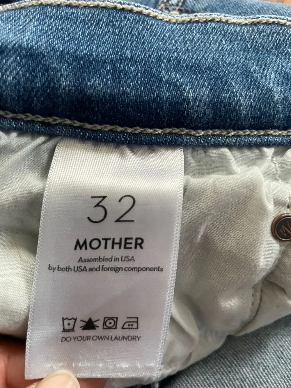 MOTHER The Weekender Layover Flare Jeans Medium Wash Women’s Sz 32